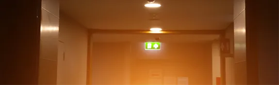 smoke reduced by fire doors