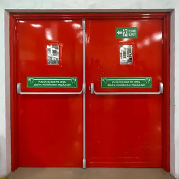 double door fire exit steel door price