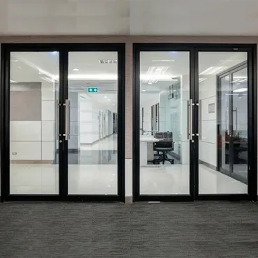 steel framed fire rated glass doors