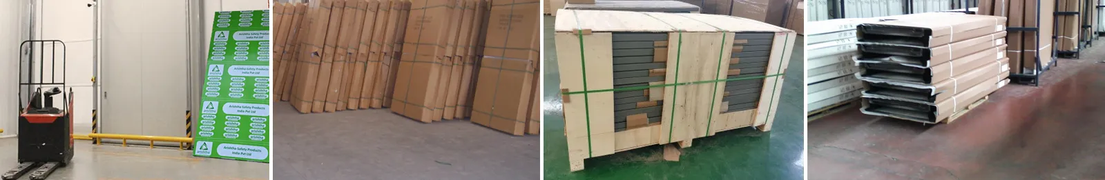 Arishtha fire door securely packed for reliable transport